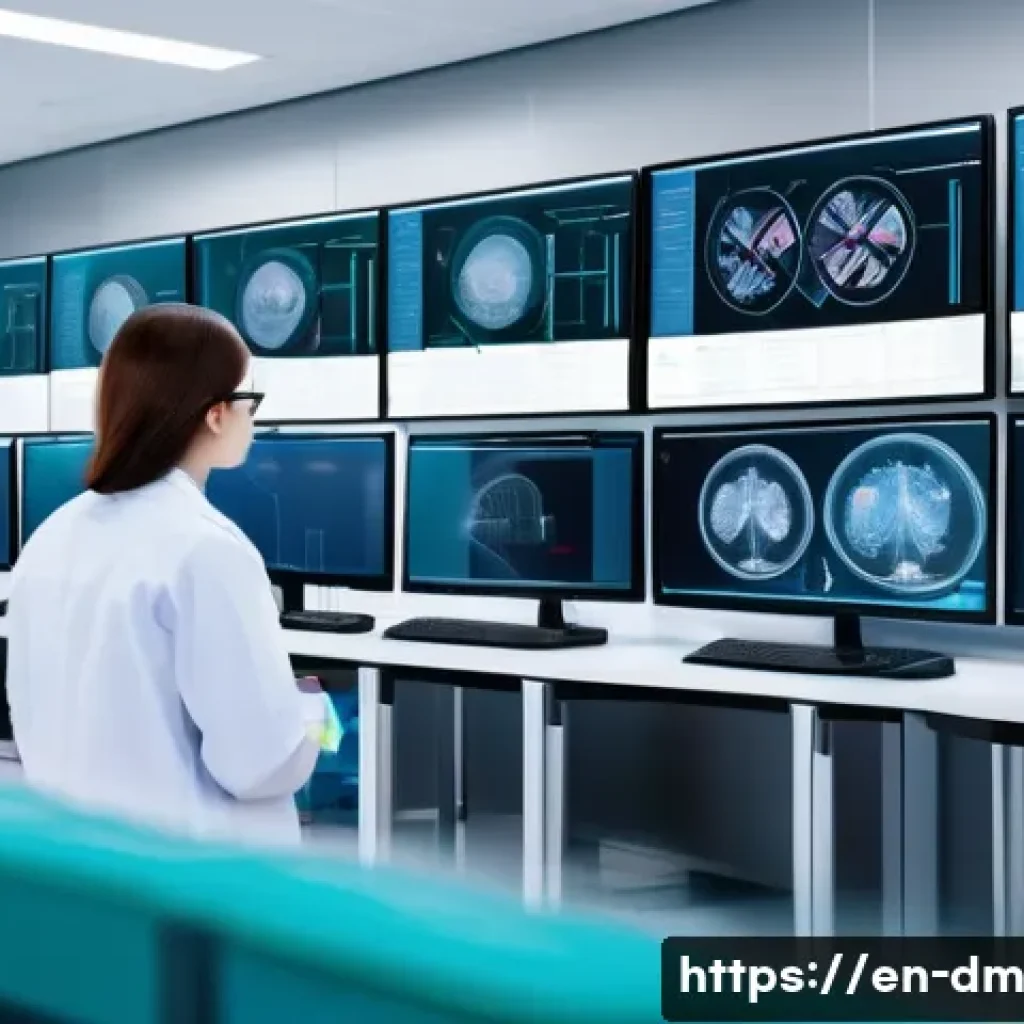 유전자 검사를 통한 유전병 예방 전략 - A modern medical laboratory scene showing a diverse group of scientists and genetic counselors analy...