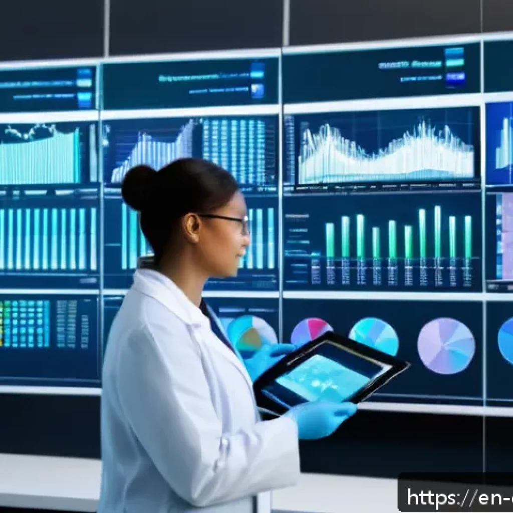 유전자가 질병에 미치는 영향을 이해하기 - A modern medical research laboratory scene showing diverse scientists and clinicians analyzing genet...